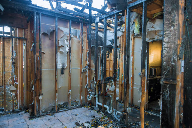 Professional Fire Damage Restoration technician working in Lenni, PA